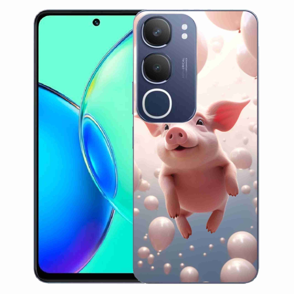 Gelový kryt mmCase na Vivo Y19s - prasátko s balónky