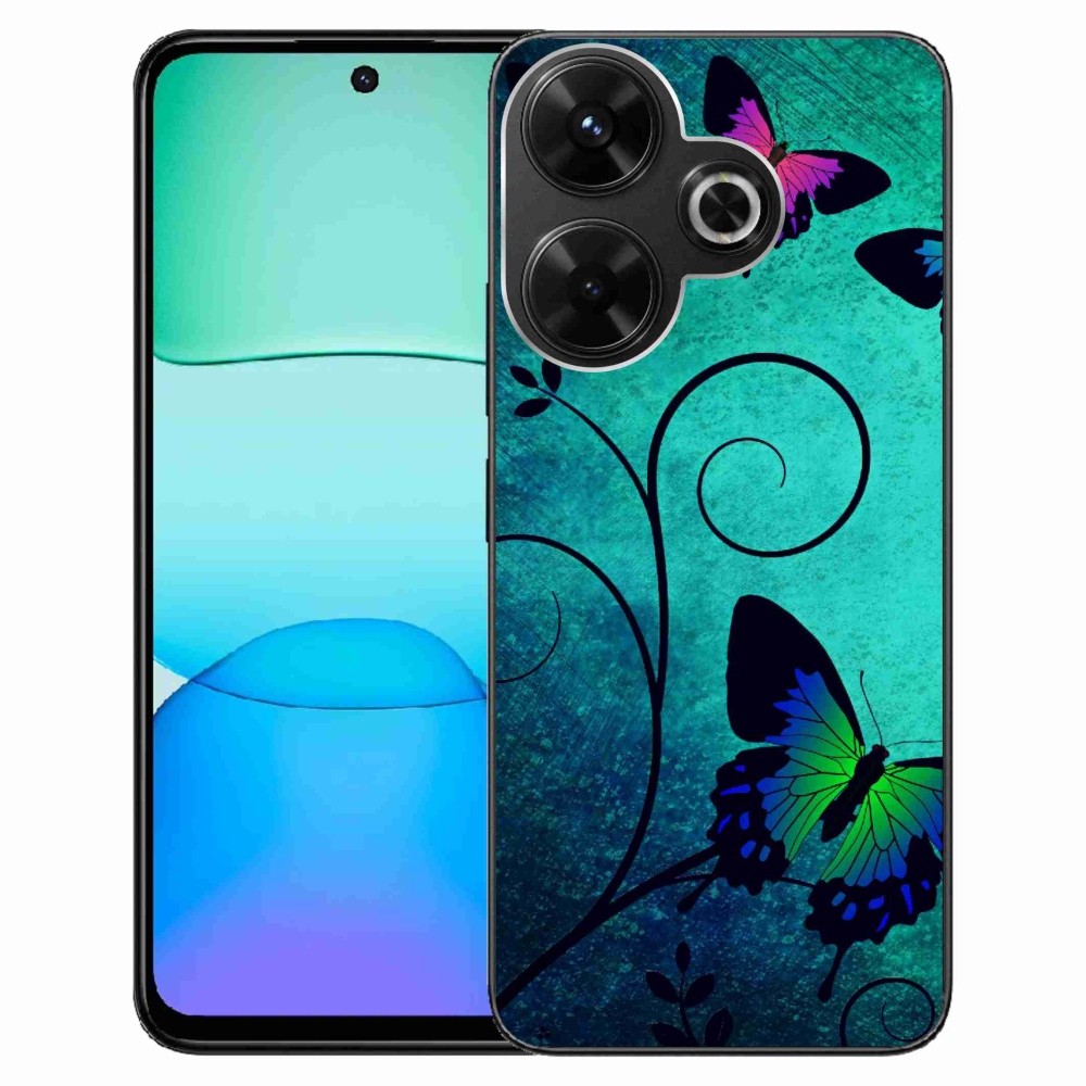 Gelový kryt mmCase na Xiaomi Redmi 13 4G/Poco M6 4G - barevní motýli
