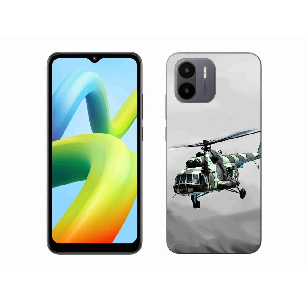 Gelový kryt mmCase na Xiaomi Redmi A1/Redmi A2 - vojenský vrtulník