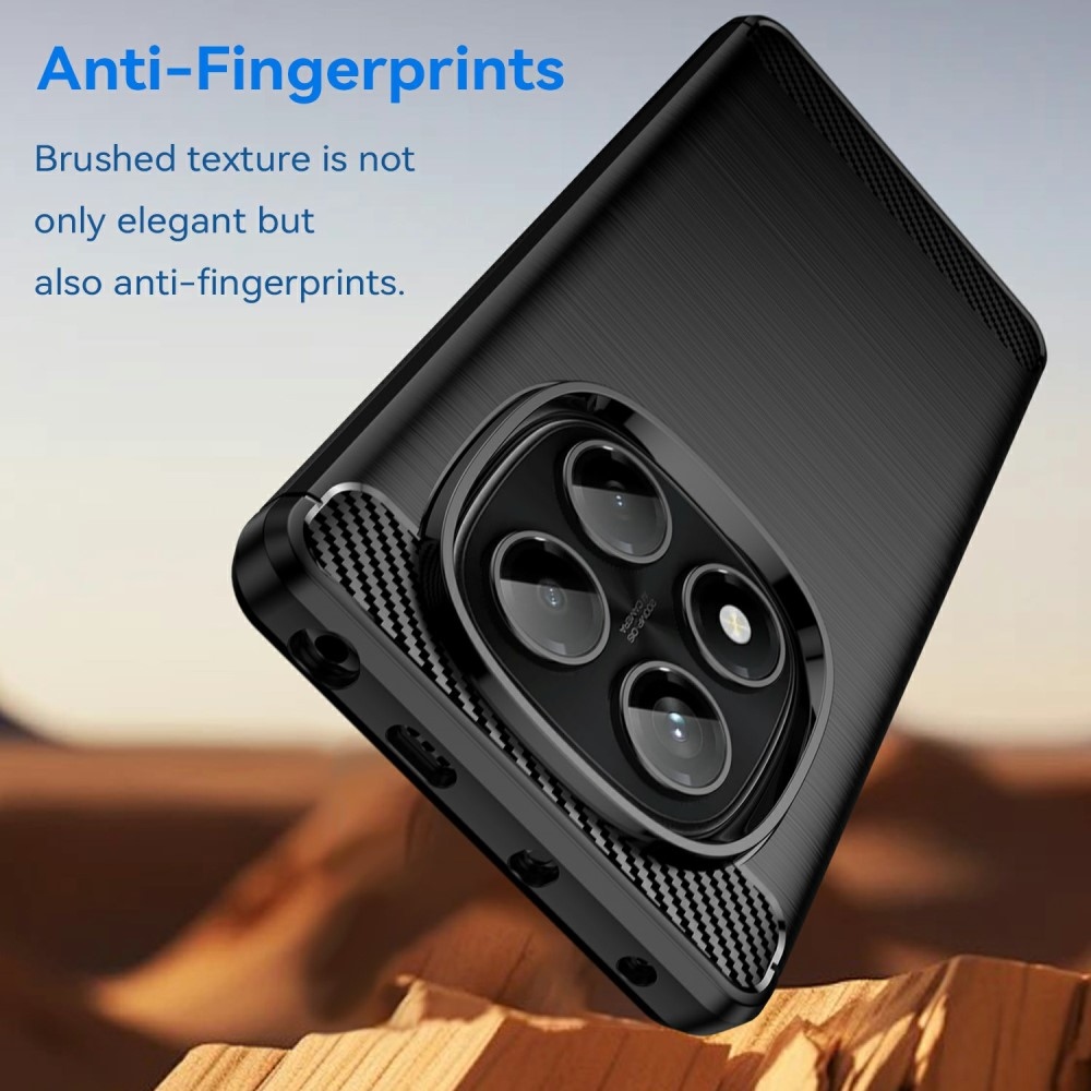 Carbon odolný gelový obal na Xiaomi Redmi Note 14 Pro - černý