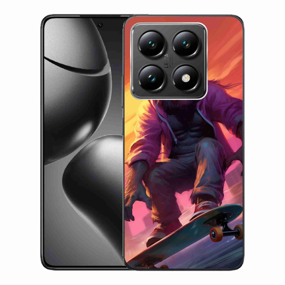 Gelový kryt mmCase na Xiaomi 14T - gorila na skateboardu