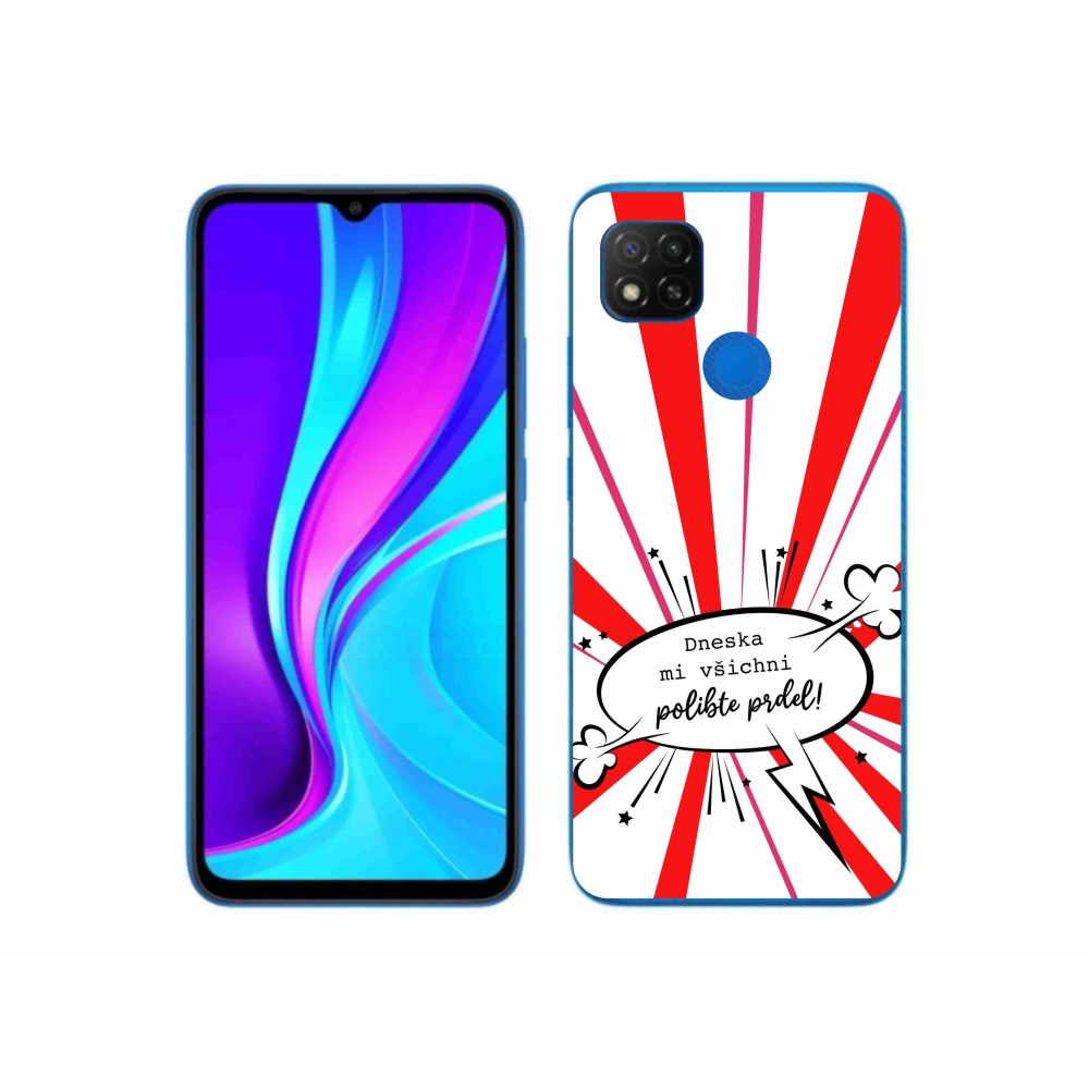 Gelový kryt mmCase na Xiaomi Redmi 9C - vtipný text 15 bílé pozadí