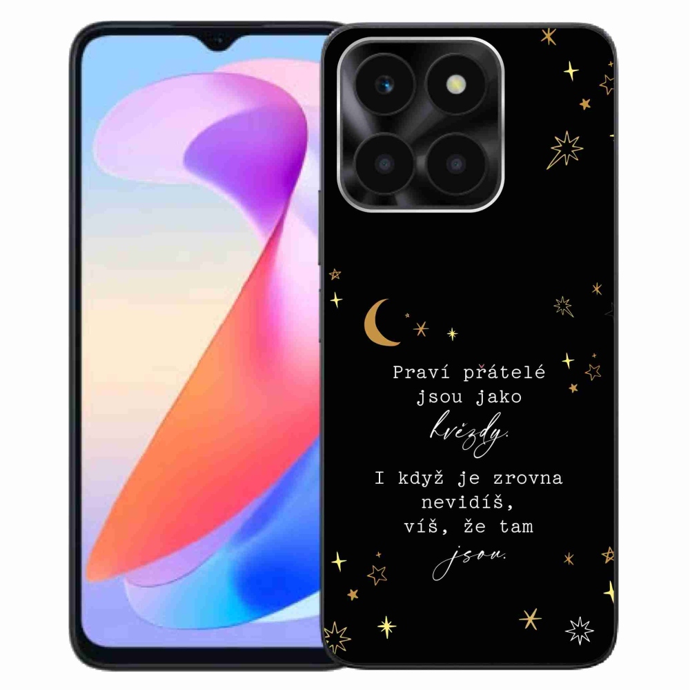Gelový kryt mmCase na Honor X6a - citát 6 černé pozadí
