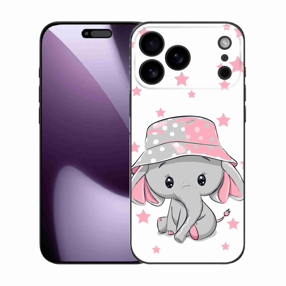 Gelový kryt mmCase na iPhone 17 Pro Max - růžový slon