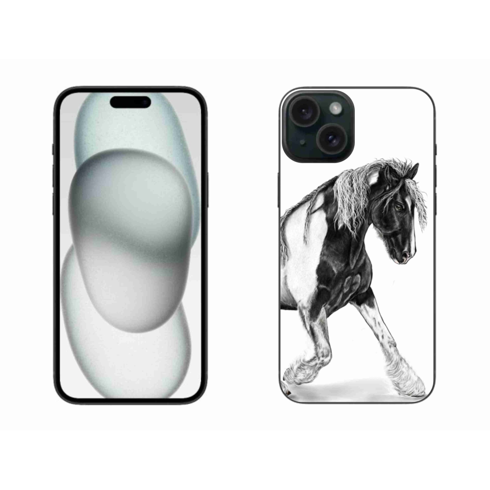 Gelový kryt mmCase na iPhone 15 Plus - kůň