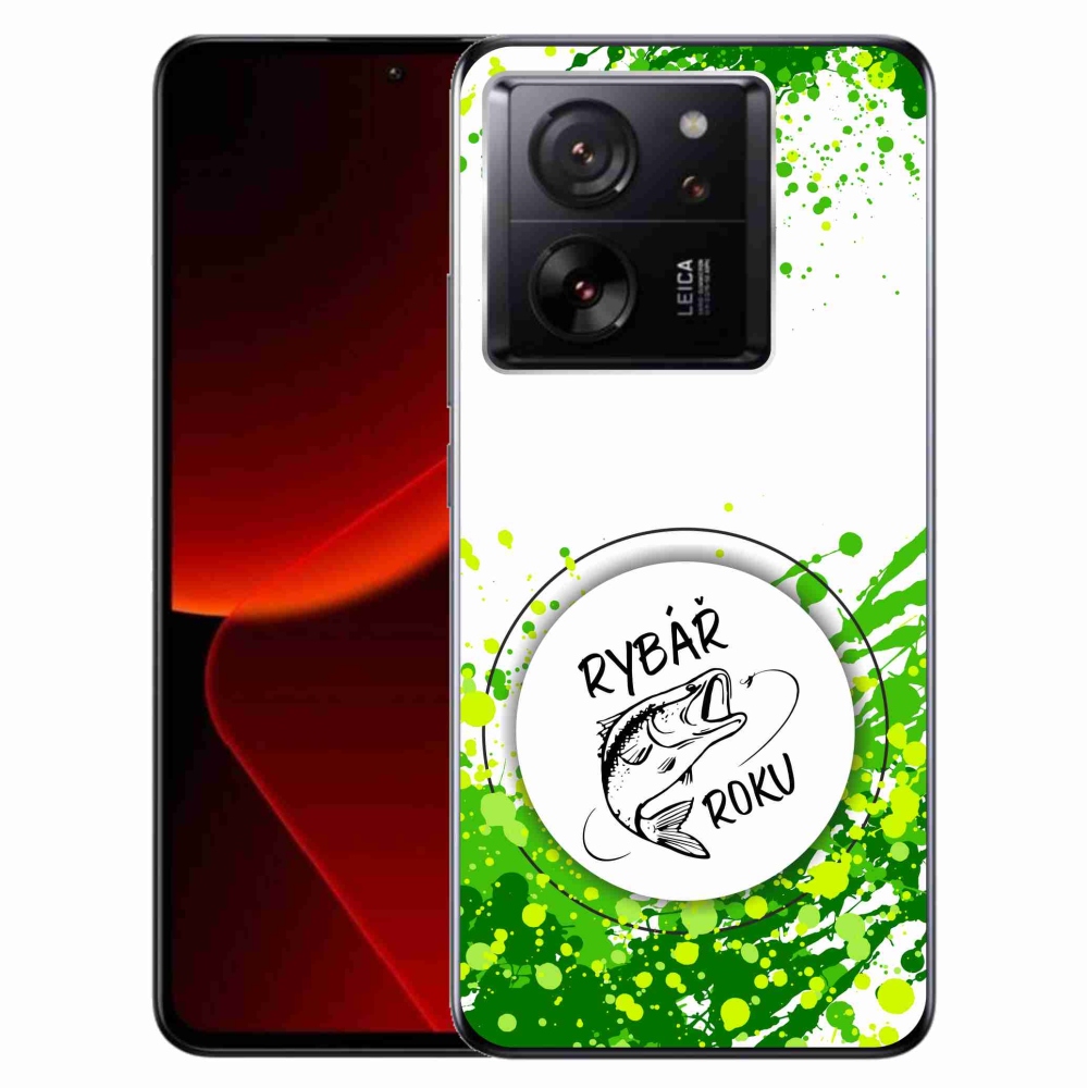 Gelový kryt mmCase na Xiaomi 13T/13T Pro - rybář roku bílé pozadí