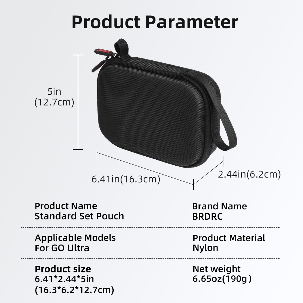 BRDRC úložné pouzdro pro Insta360 GO Ultra Standard Edition s karabinou