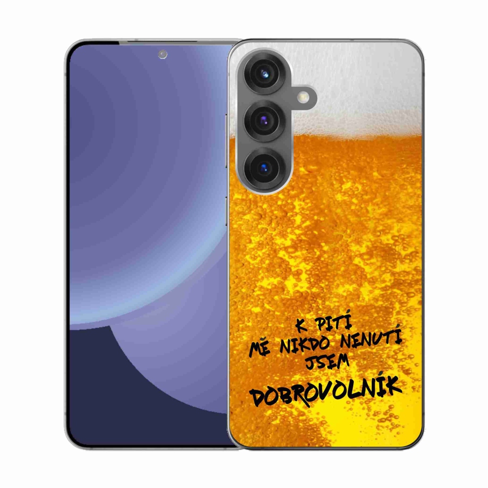 Gelový kryt mmCase na Samsung Galaxy S25 - pivní motiv 4