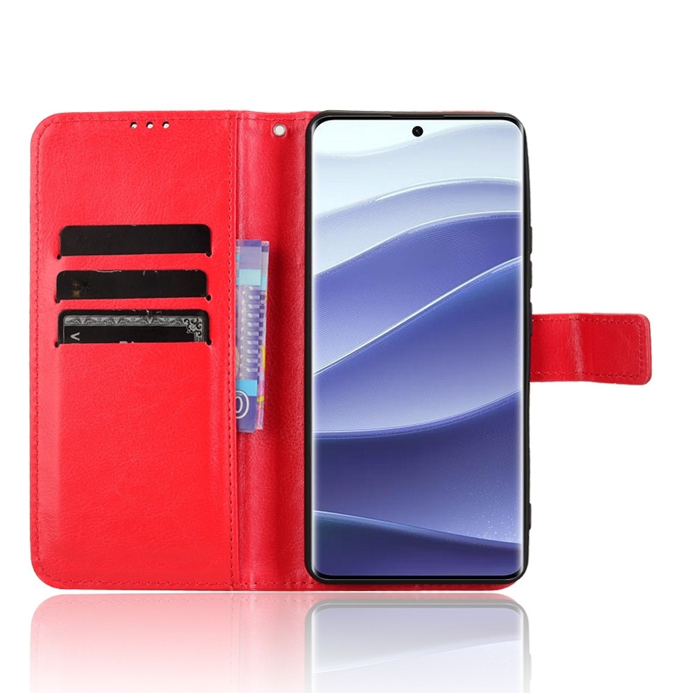 Crazy knížkové pouzdro na Xiaomi Redmi Note 14 Pro 5G/Poco X7 5G/Note 14 Pro+ 5G - červené