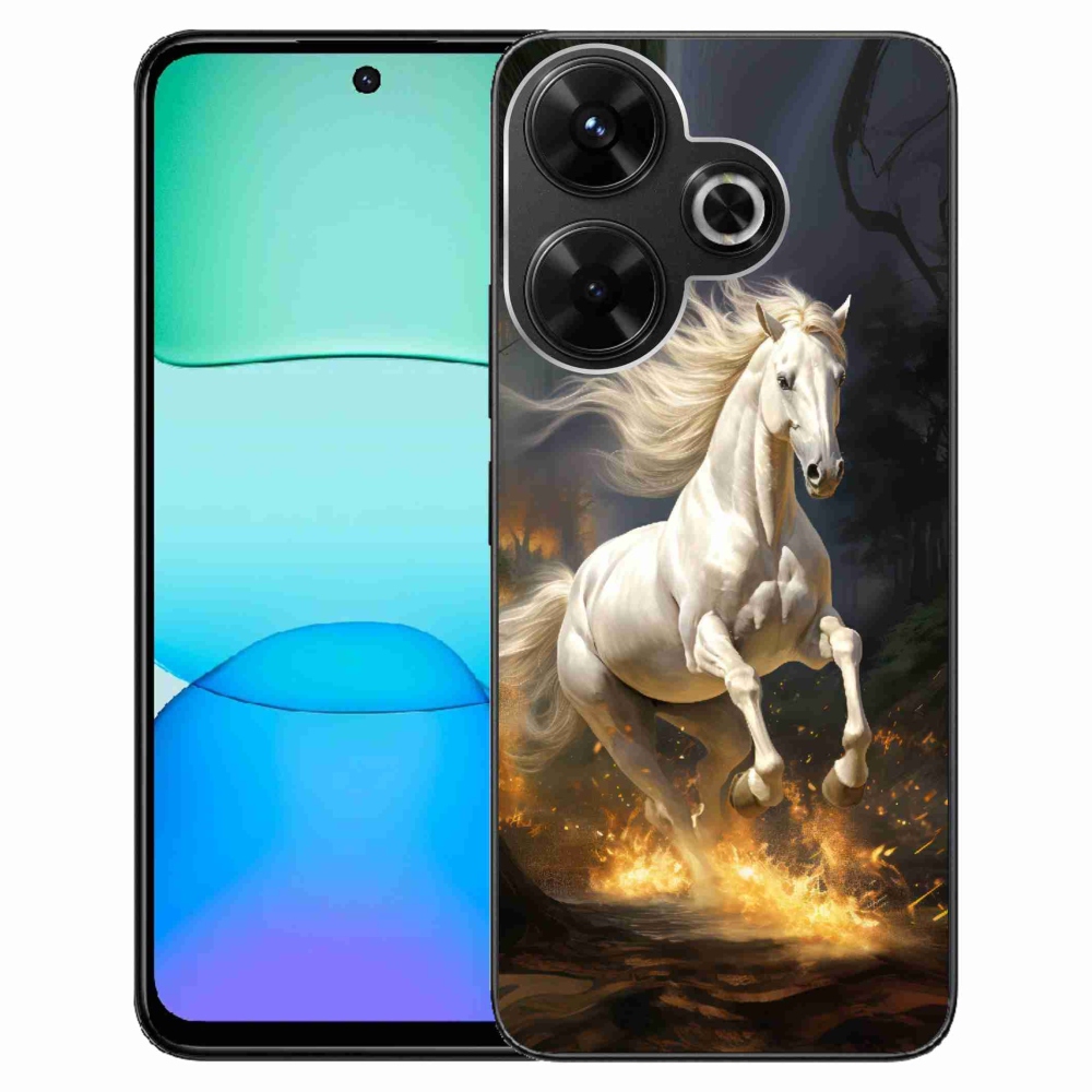 Gelový kryt mmCase na Xiaomi Redmi 13 4G/Poco M6 4G - bílý kůň 2