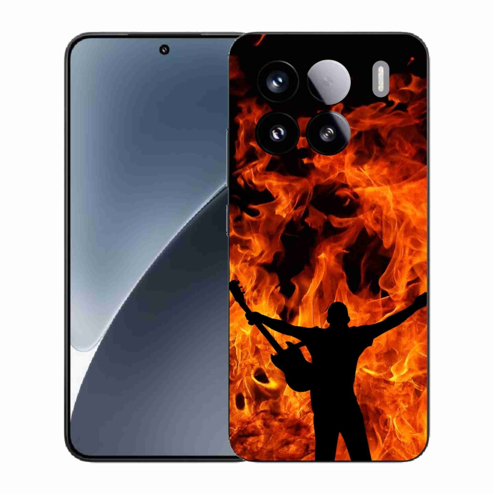 Gelový kryt mmCase na Xiaomi 15 - muzikant a oheň