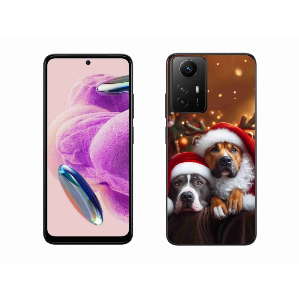 Gelový kryt mmCase na Xiaomi Redmi Note 12S - vánoční psi
