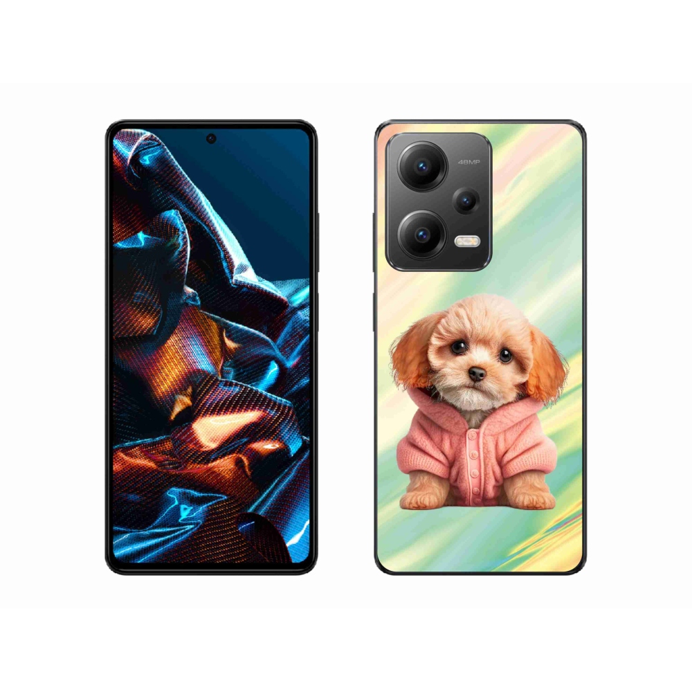 Gelový kryt mmCase na Xiaomi Redmi Note 12 Pro 5G - štěně ve svetru