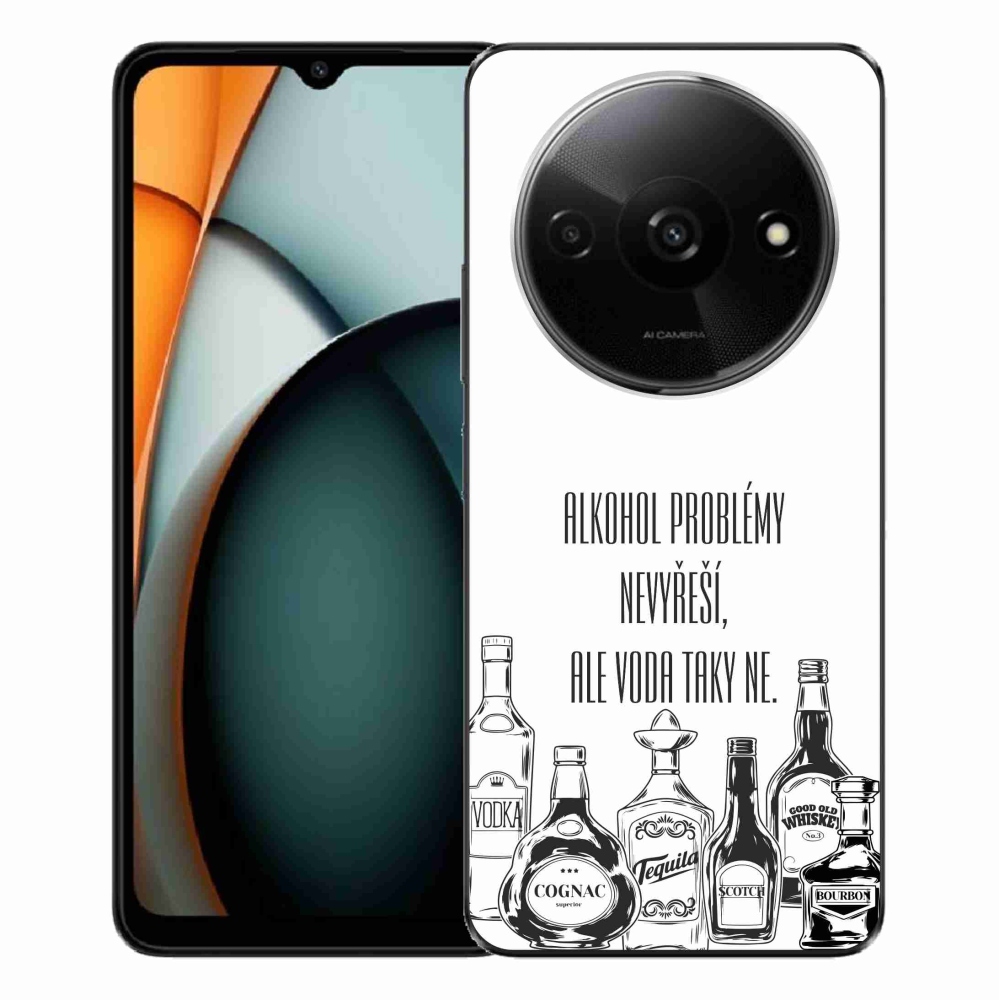 Gelový kryt mmCase na Xiaomi Redmi A3  - vtipný text bílé pozadí