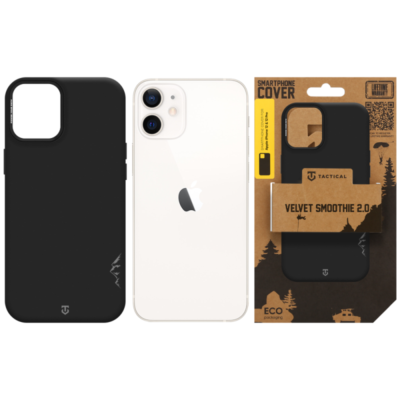 Tactical MagForce Velvet Smoothie 2.0 Kryt pro Apple iPhone 12/12 Pro Asphalt