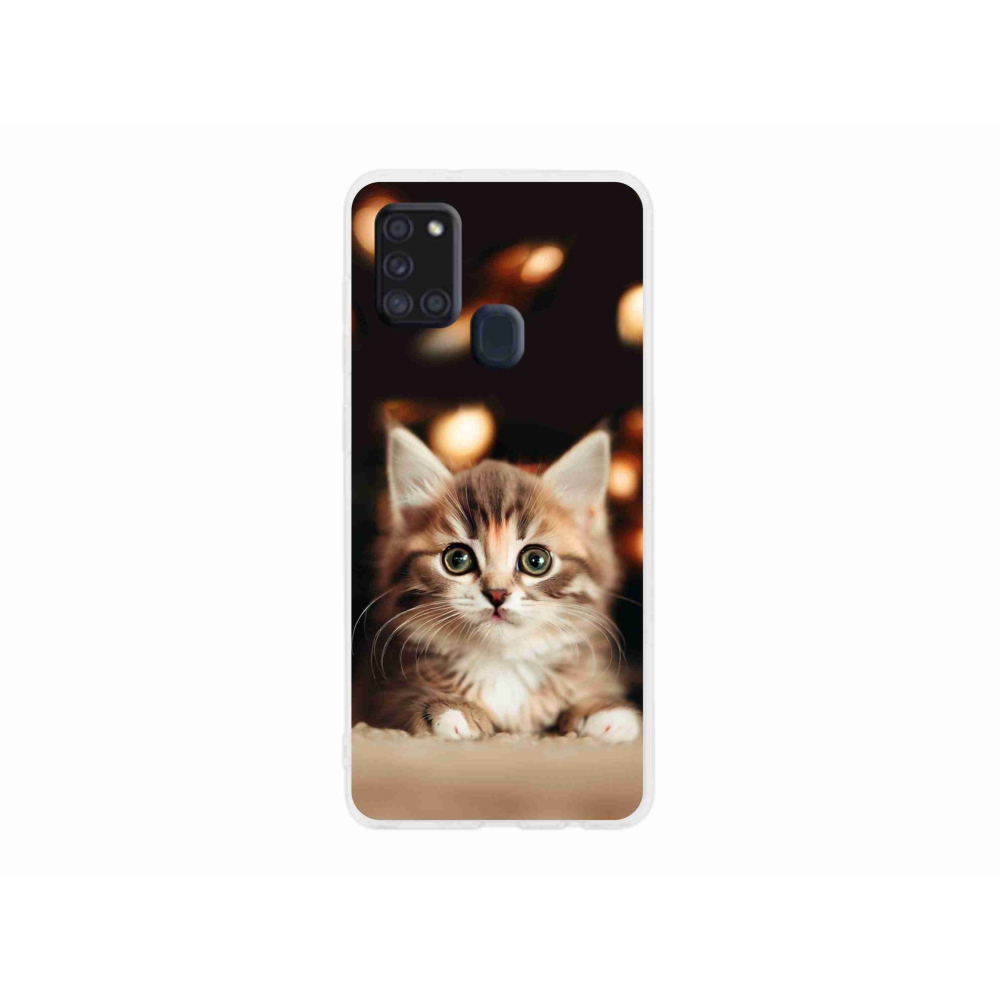 Gelový kryt mmCase na Samsung Galaxy A21s - roztomilé kotě 2