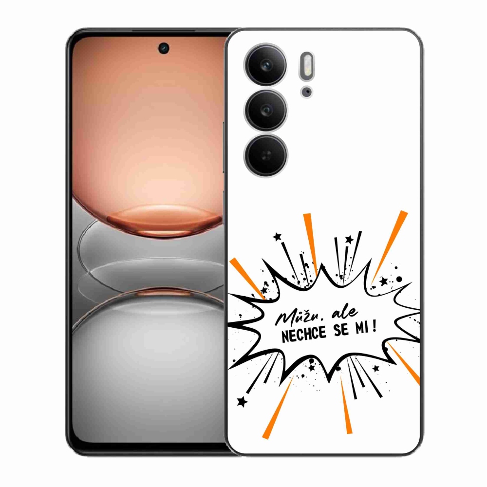 Gelový kryt mmCase na Realme C75 - vtipný text 11 bílé pozadí