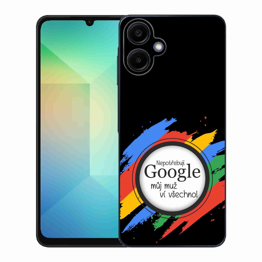 Gelový kryt mmCase na Samsung Galaxy A06 4G - muž ví všechno černé pozadí