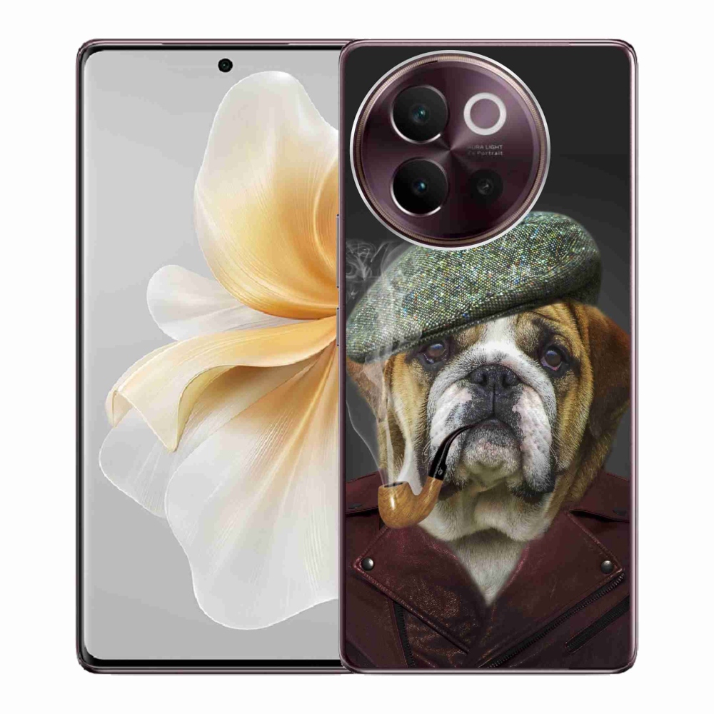 Gelový kryt mmCase na Vivo V40 Lite 5G - pes s fajfkou