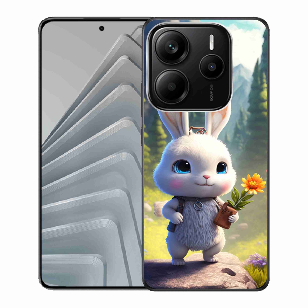 Gelový kryt mmCase na Xiaomi Redmi Note 14 5G - roztomilý králíček