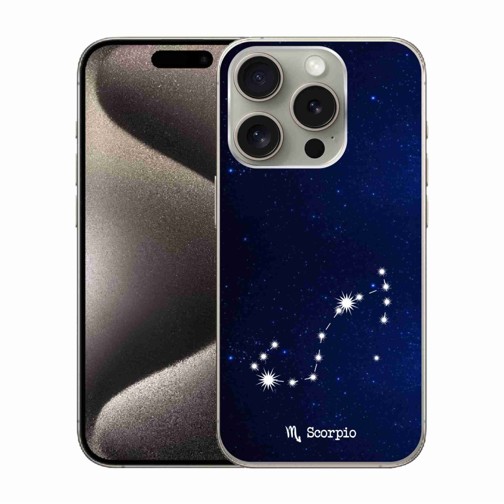 Gelový kryt mmCase na iPhone 15 Pro - souhvězdí Štíra