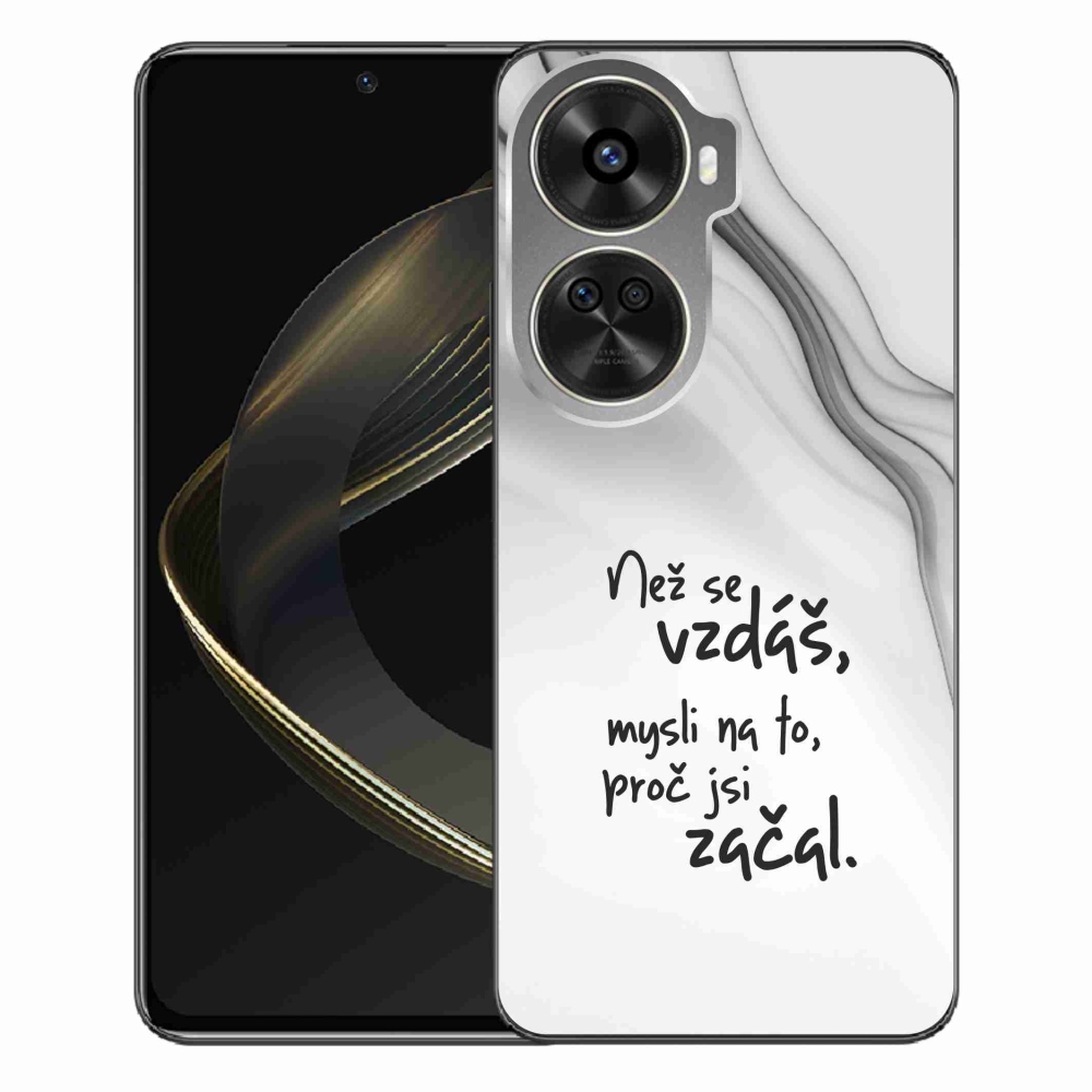 Gelový kryt mmCase na Huawei Nova 12 SE - citát 2 bílé pozadí