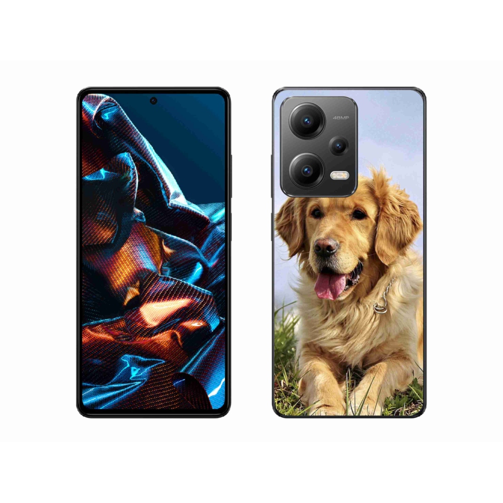 Gelový obal mmCase na mobil Xiaomi Redmi Note 12 Pro 5G - zlatý retrívr