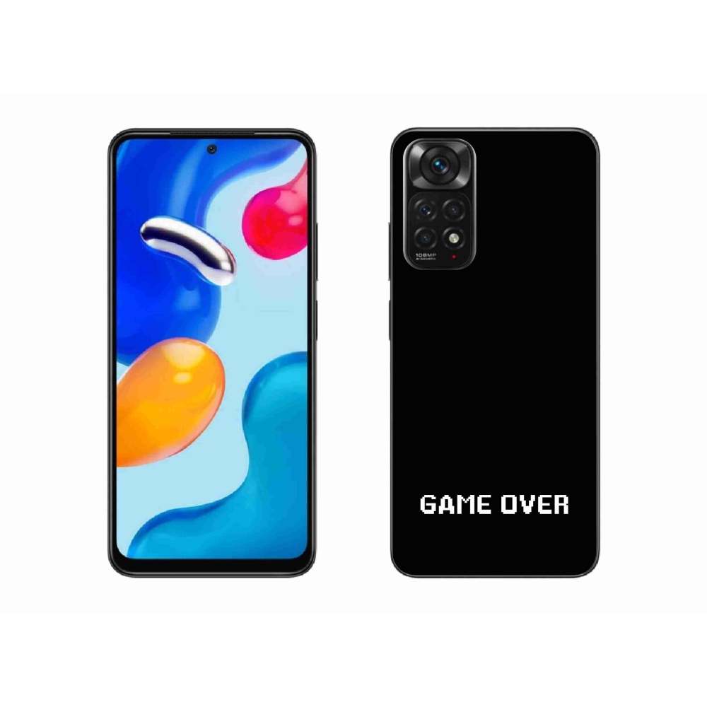 Gelový kryt mmCase na Xiaomi Redmi Note 11S 4G - game over černé pozadí