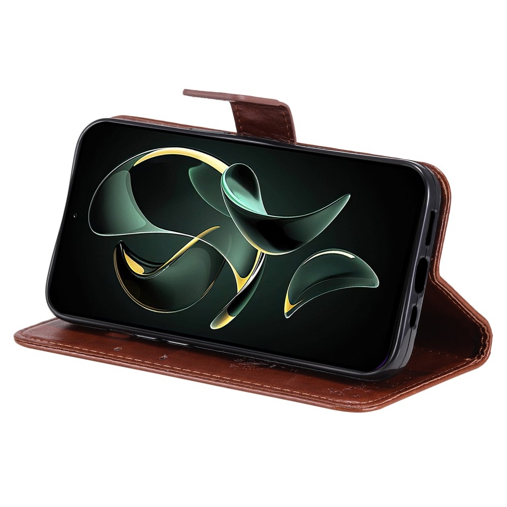 Tree knížkové pouzdro na Xiaomi 13T/13T Pro - hnědé