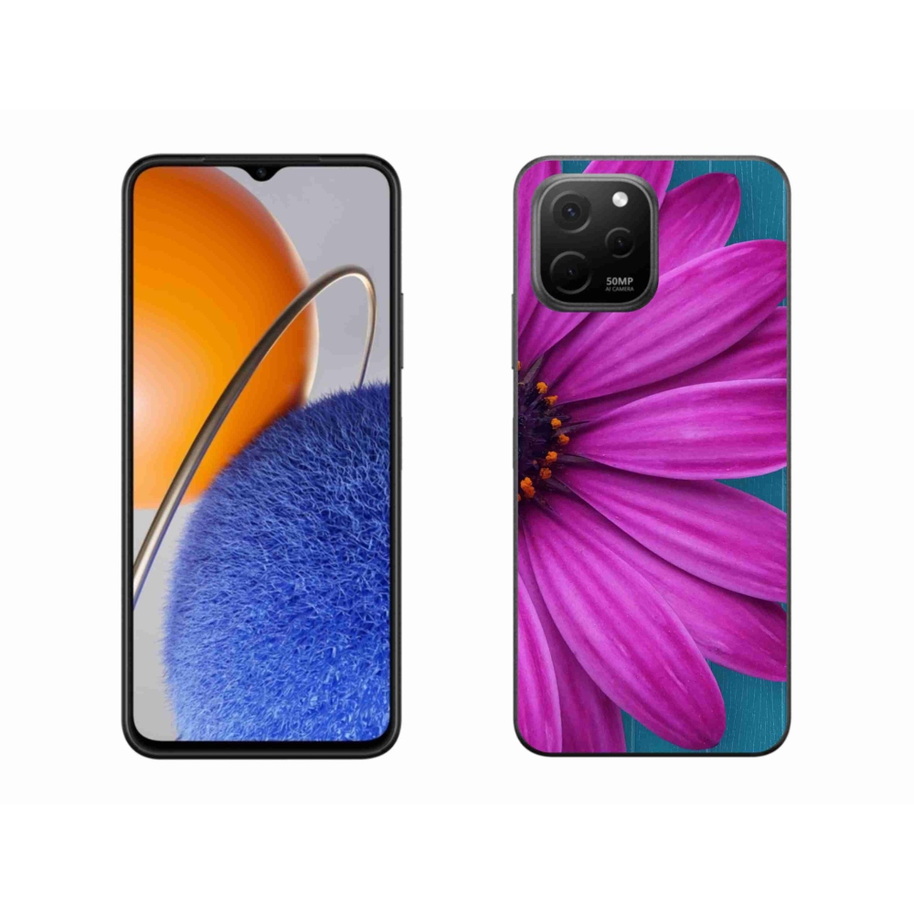 Gelový obal mmCase na Huawei Nova Y61 - fialová kopretina