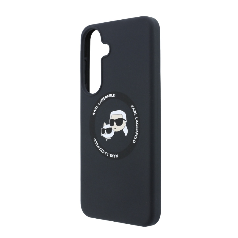 Karl Lagerfeld Liquid Silicone Double Heads Magnetic Zadní Kryt pro Samsung Galaxy S26 FE Black