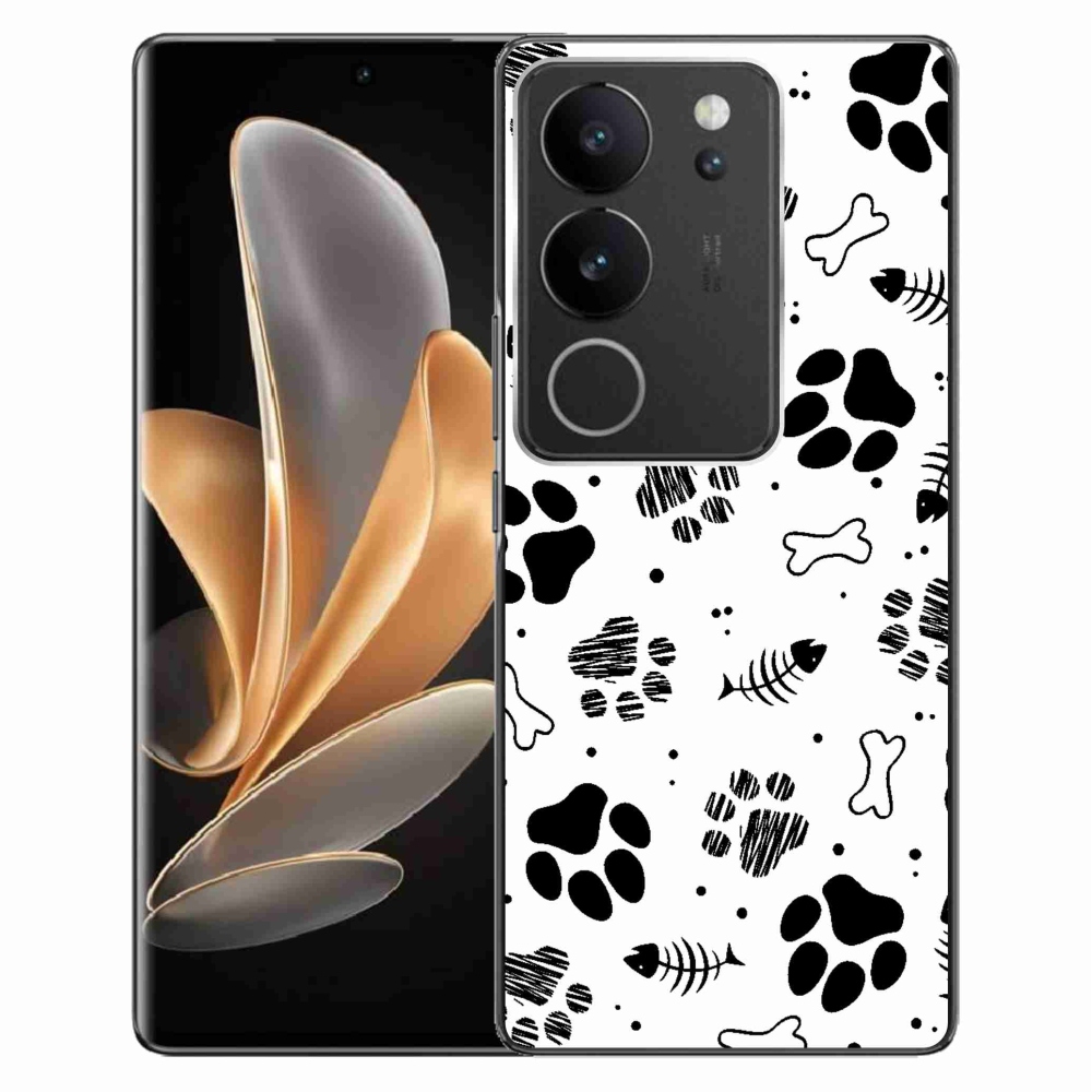 Gelový kryt mmCase na Vivo V29 5G - psí tlapky 1