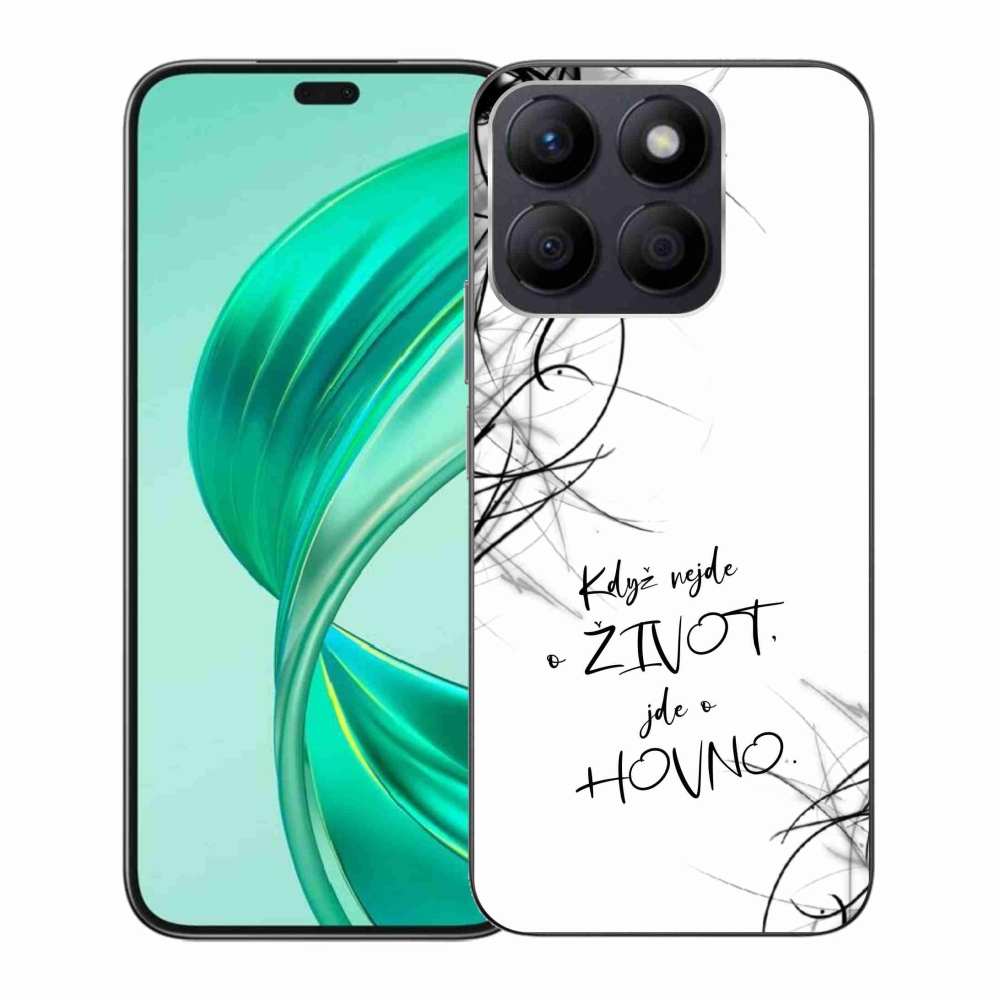 Gelový kryt mmCase na Honor X8b - vtipný text 16 bílé pozadí