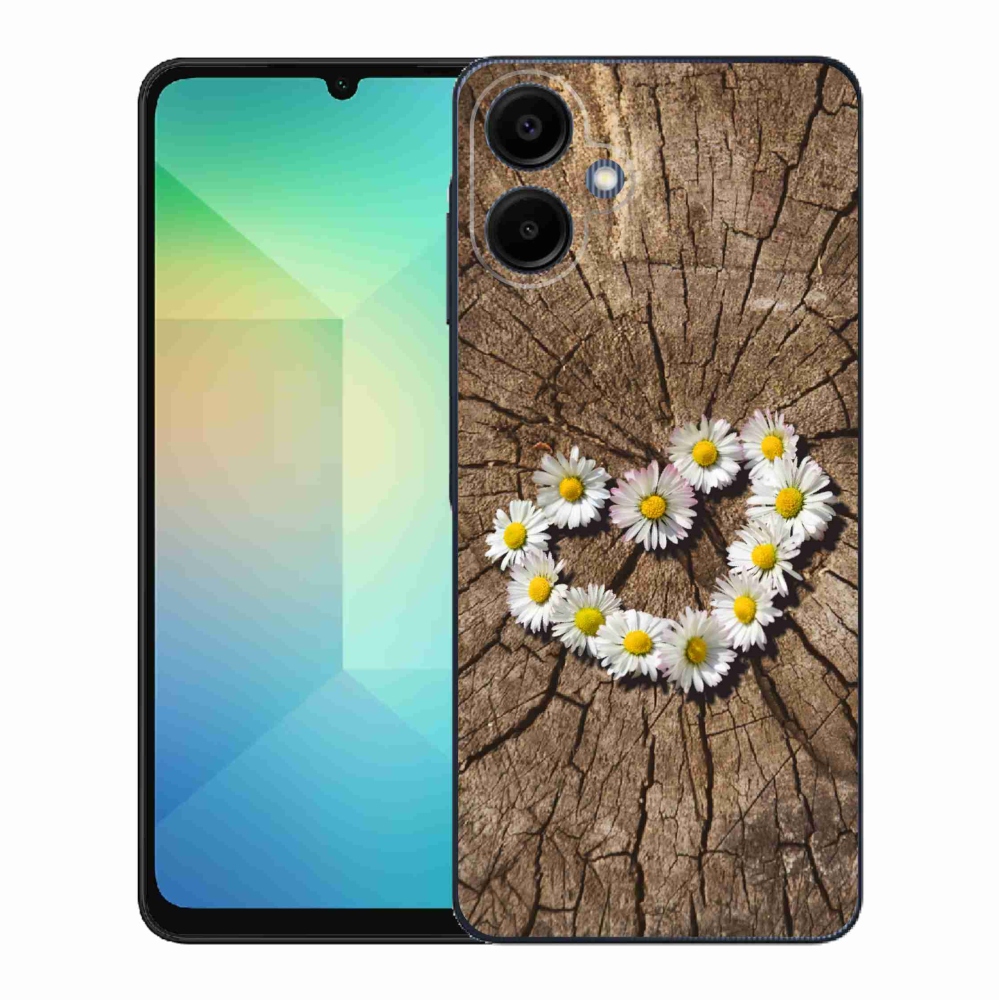 Gelový kryt mmCase na Samsung Galaxy A06 4G - srdce z kopretin