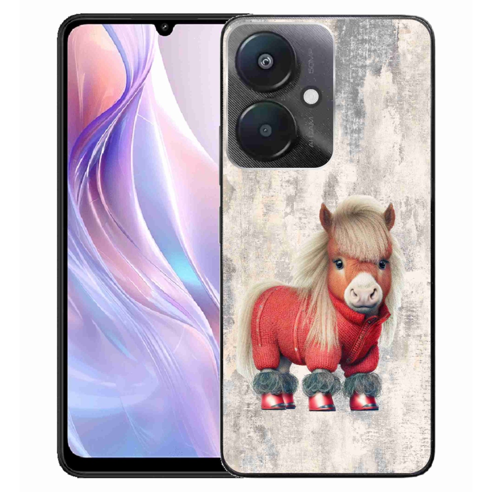 Gelový kryt mmCase na Xiaomi Redmi 13C 5G - poník ve svetru
