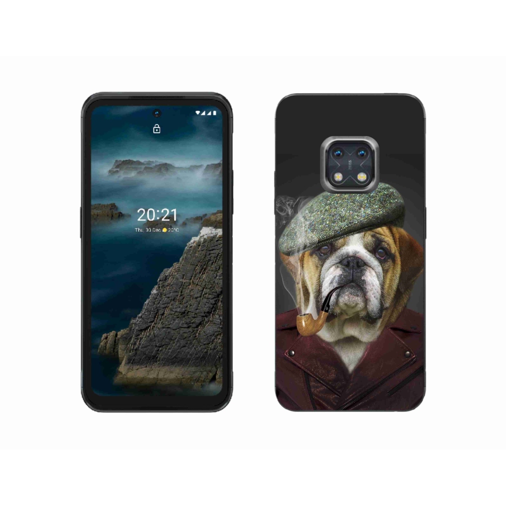 Gelový kryt mmCase na Nokia XR20 - pes s fajfkou