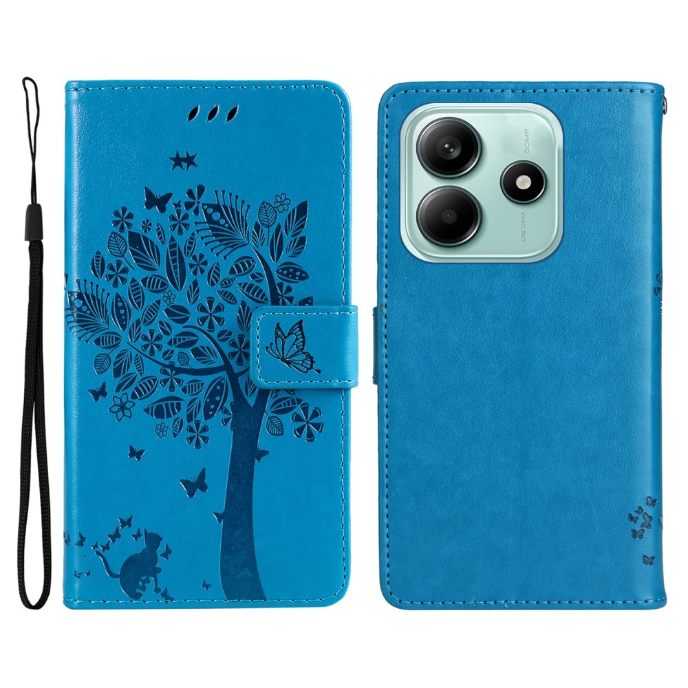 Trees knížkové pouzdro na Xiaomi Redmi Note 14 5G - modré