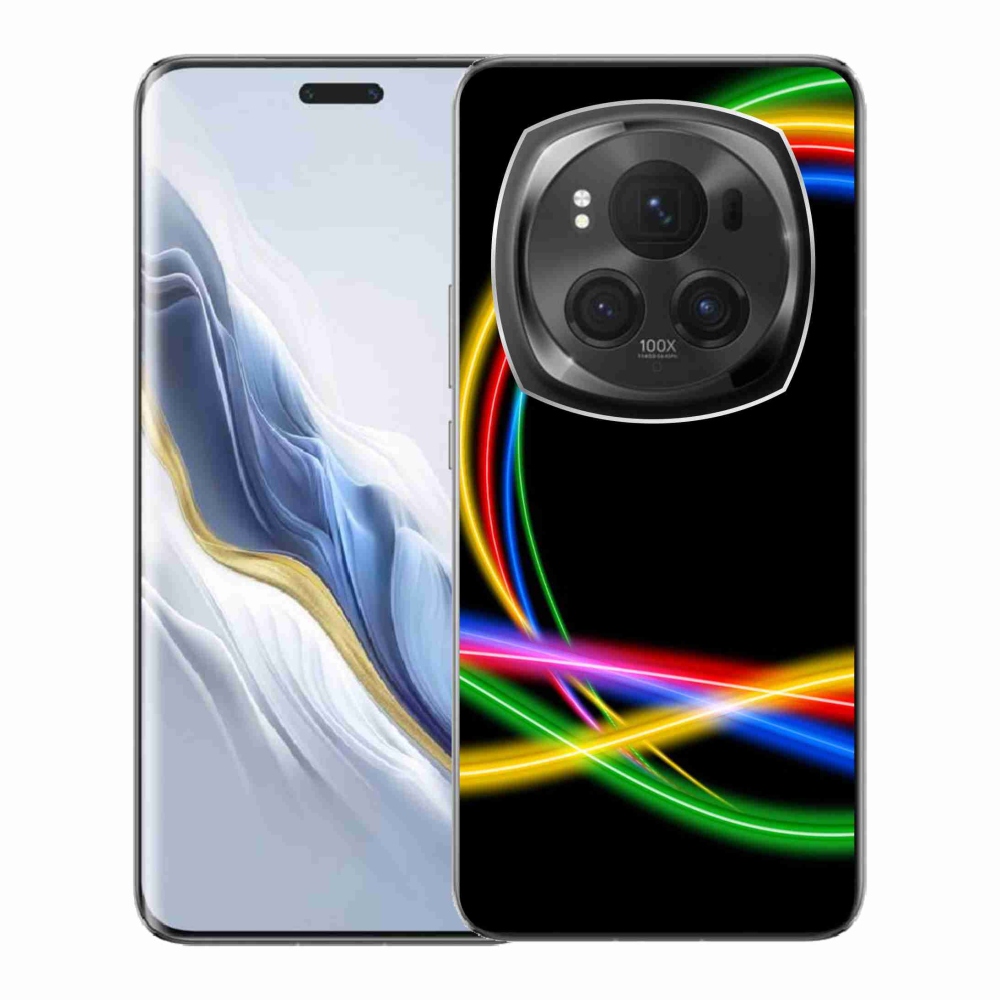 Gelový obal mmCase na Honor Magic 6 Pro 5G - neonové kruhy