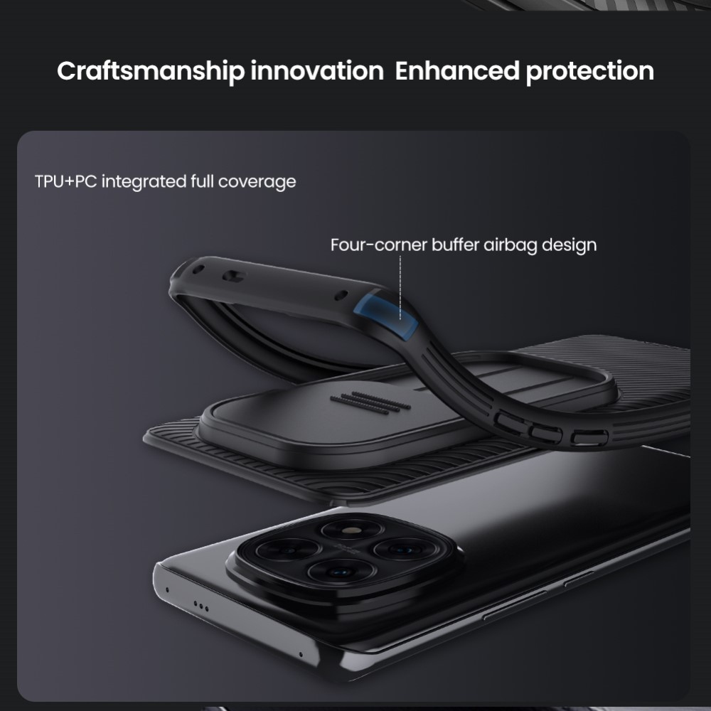 NLK gelový obal s ochranou fotoaparátu na Xiaomi Redmi Note Note 14 Pro+ 5G - černý