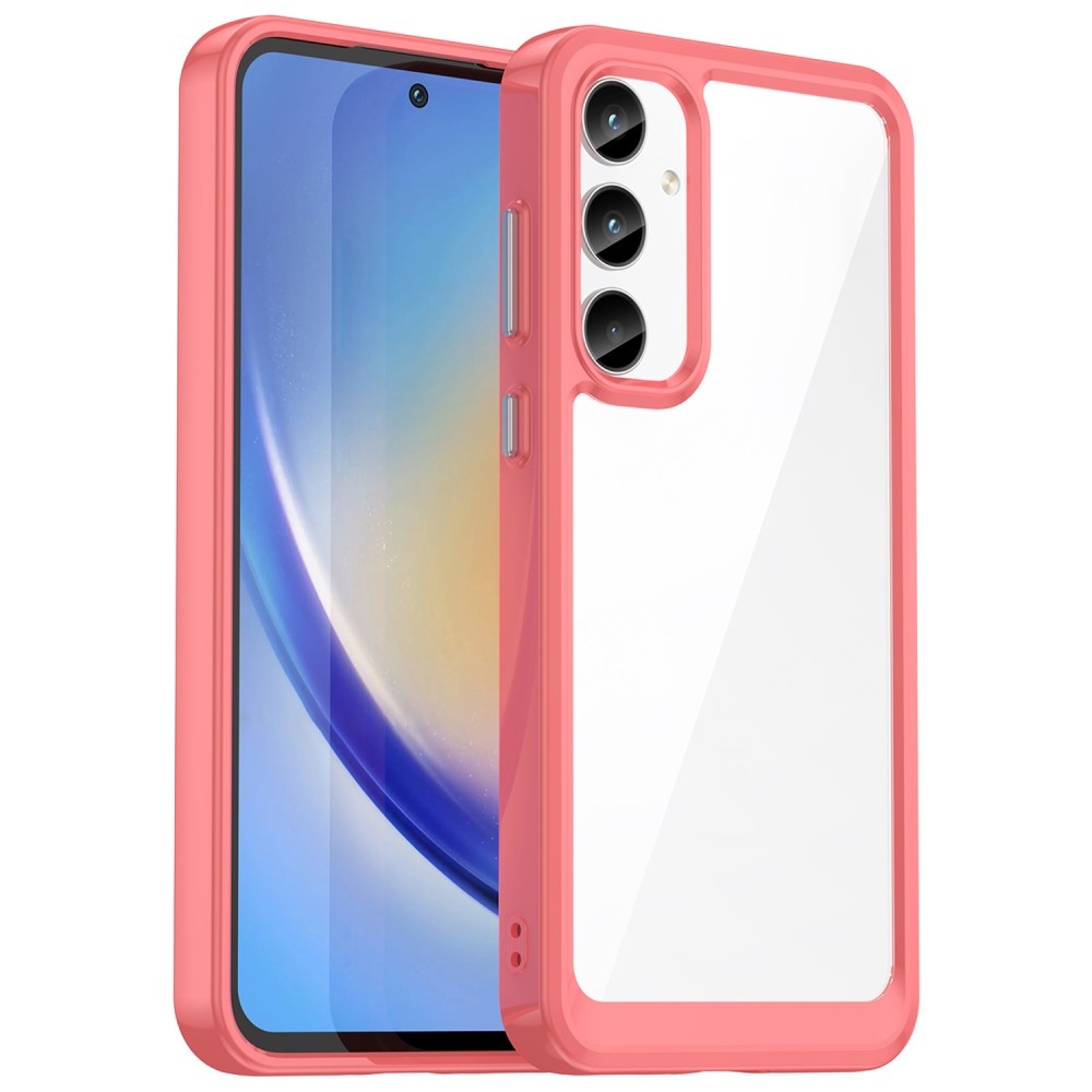 Gelový obal s pevnými zády na Samsung Galaxy A35 5G - červený