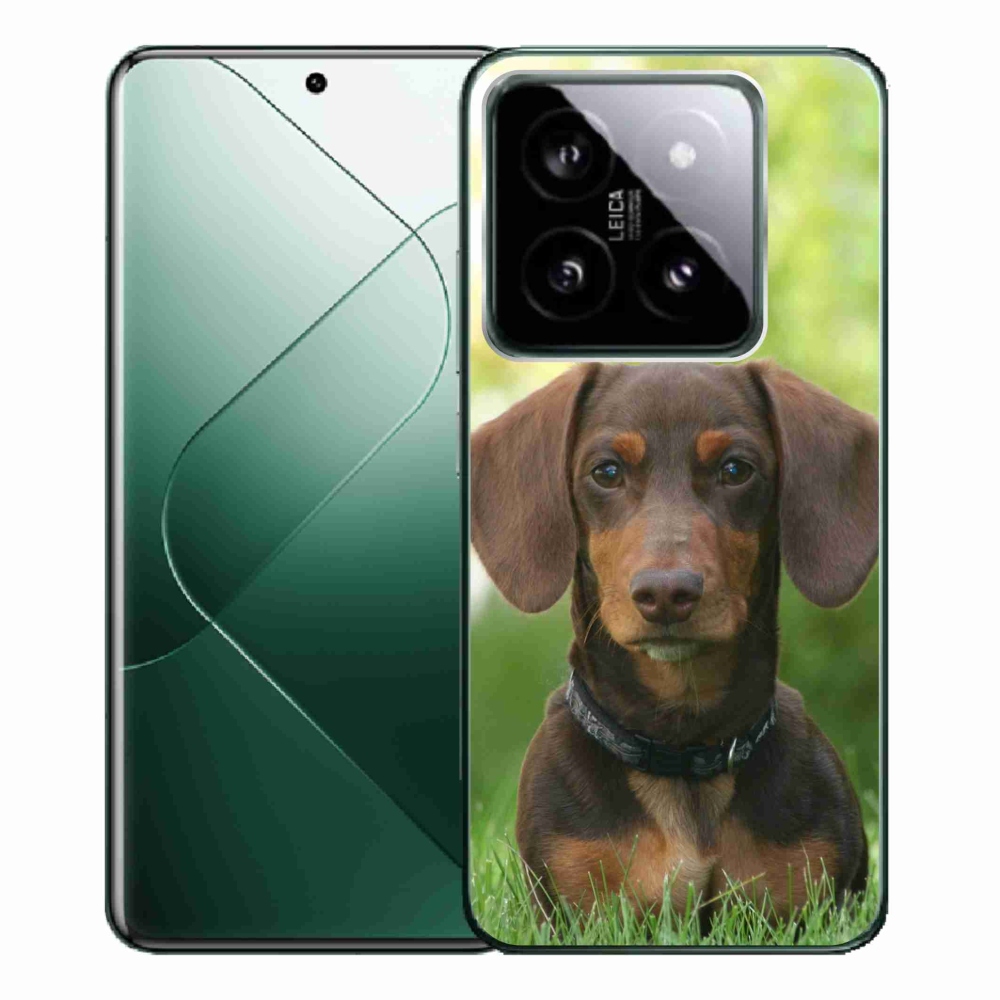 Gelový obal mmCase na Xiaomi 14 Pro - hnědý jezevčík