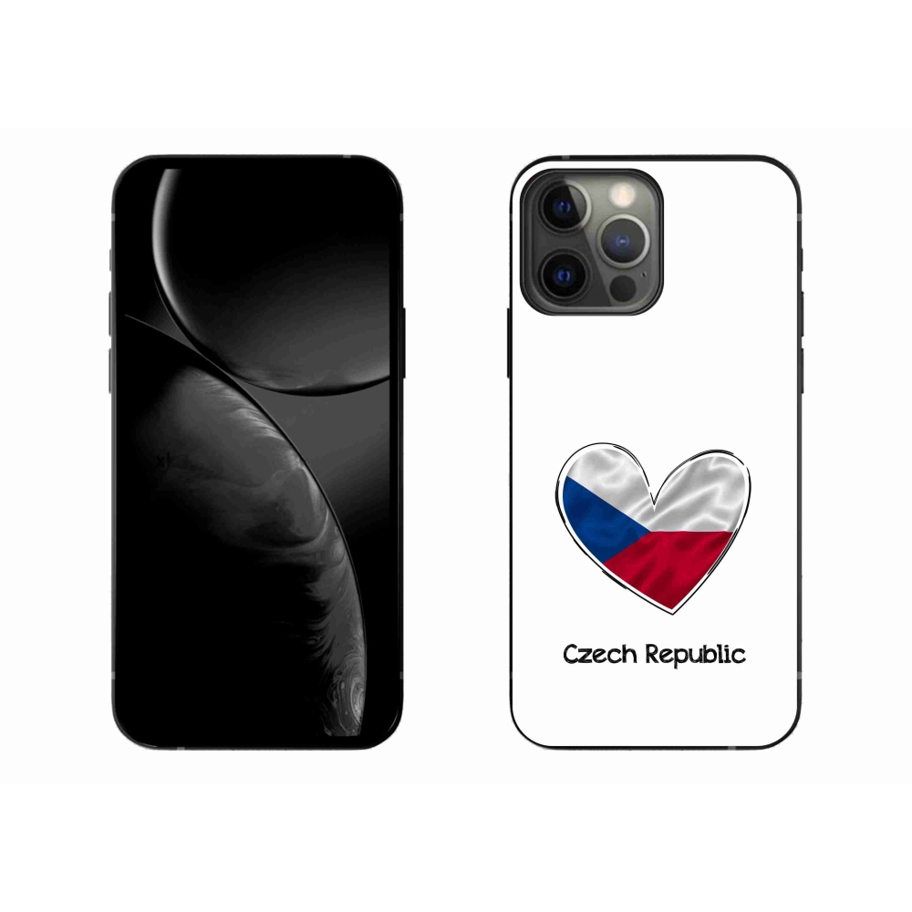 Gelový kryt mmCase na iPhone 13 Pro Max 6.7 - vlajka srdce bílé pozadí