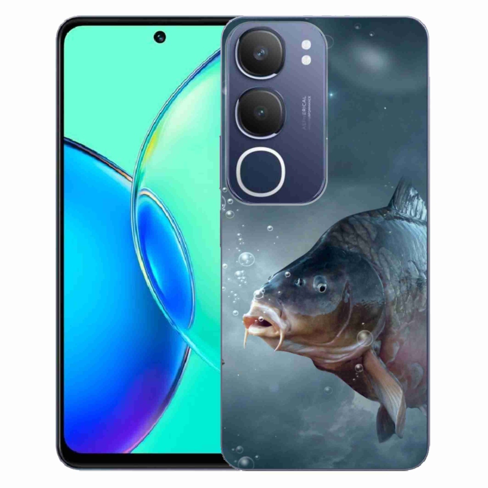 Gelový kryt mmCase na Vivo Y19s - kapr a bublinky