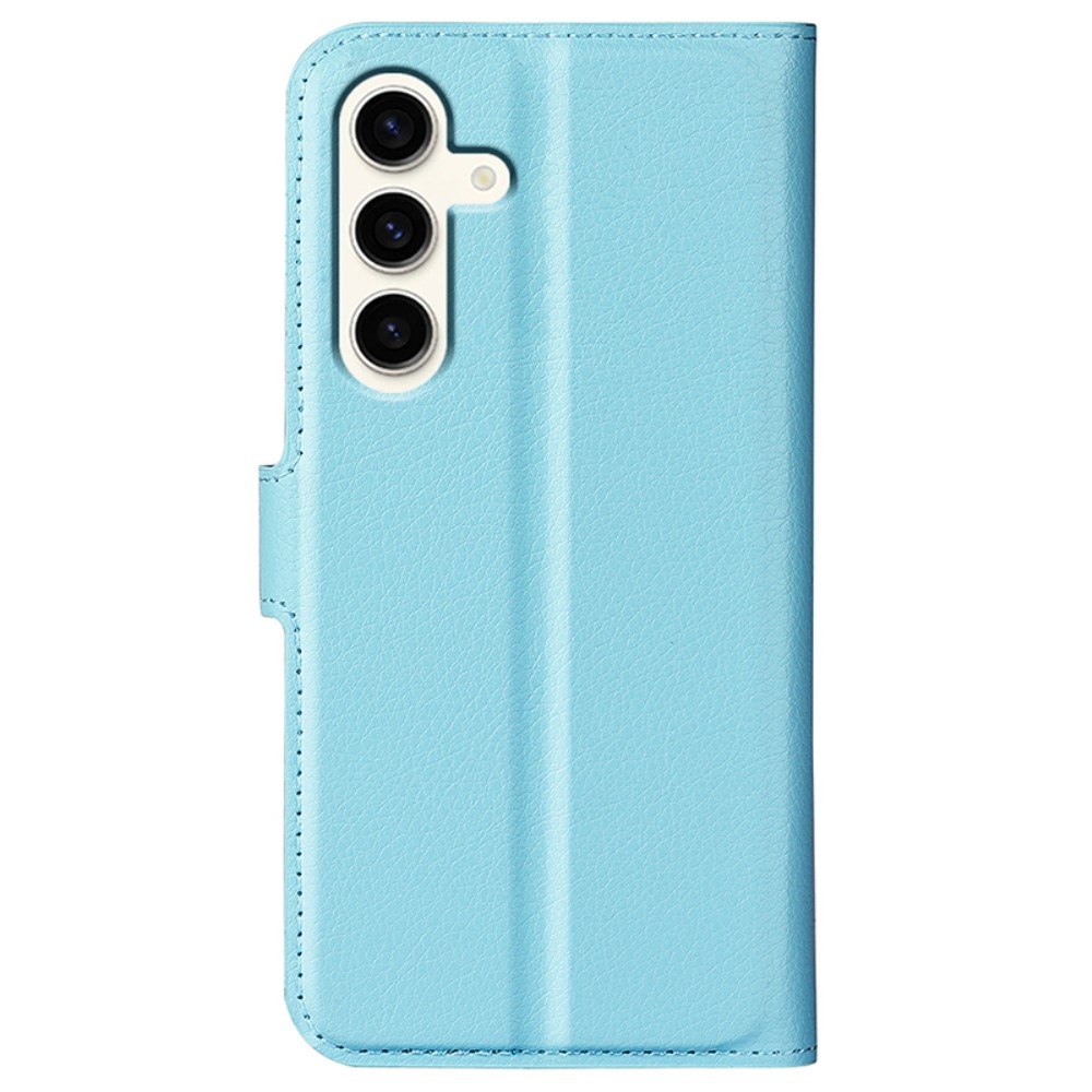 Litchi knížkové pouzdro na Samsung Galaxy S24+ - modré
