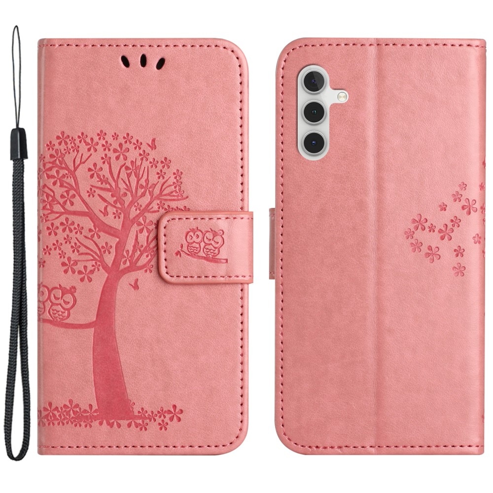 Tree knížkové pouzdro na Samsung Galaxy A25 5G - růžové