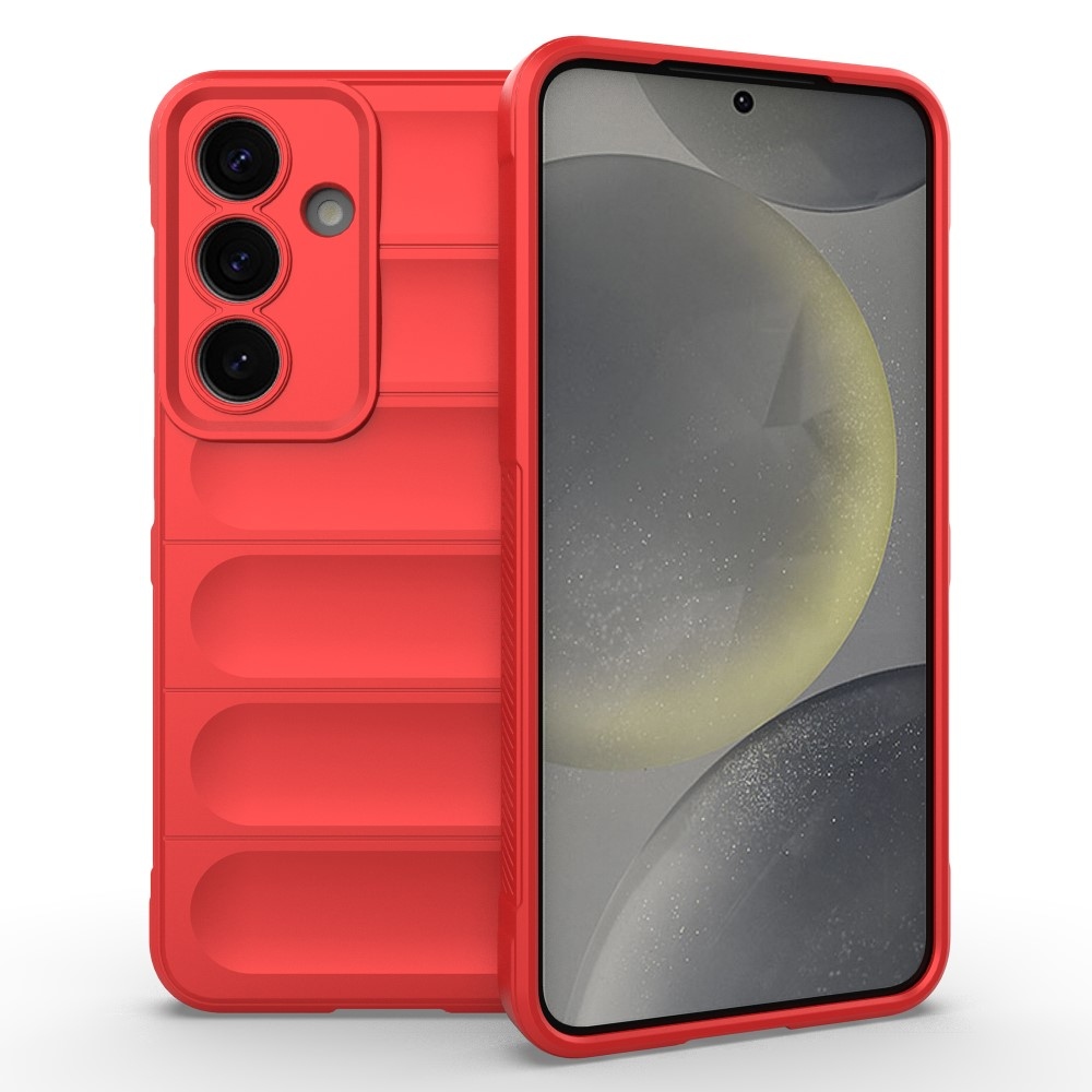 Rugg odolný gelový obal na Samsung Galaxy S25 - červený