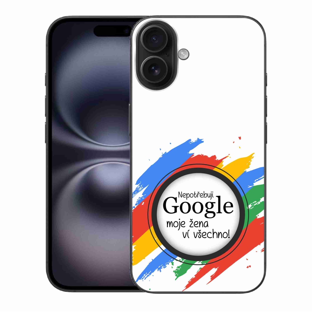 Gelový kryt mmCase na iPhone 16 Plus - žena ví všechno bílé pozadí