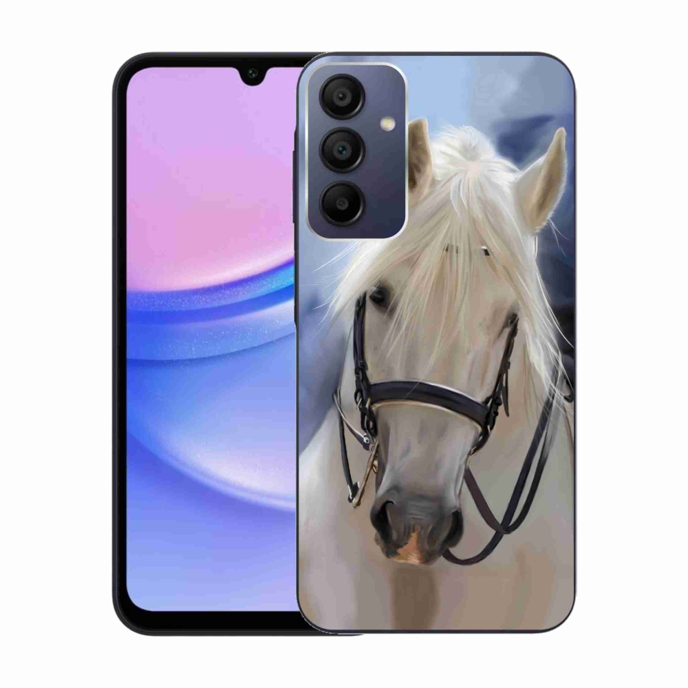 Gelový kryt mmCase na Samsung Galaxy A15 4G/5G - bílý kůň