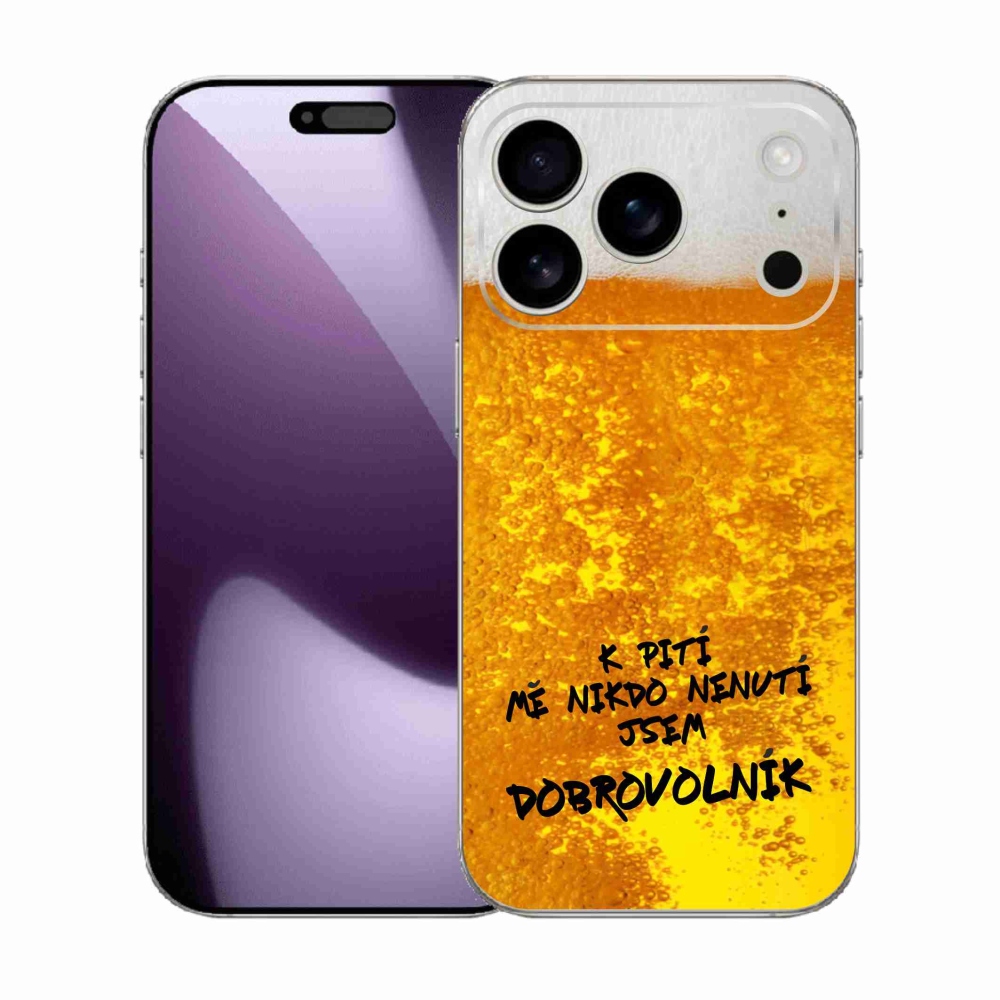Gelový kryt mmCase na iPhone 17 Pro - pivní motiv 4