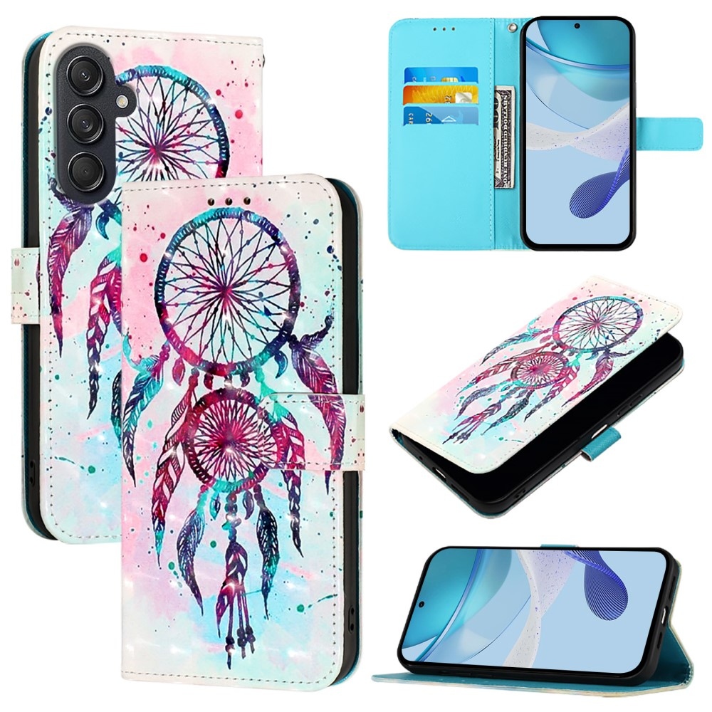 Patte knížkové pouzdro na Samsung Galaxy M55 5G - barevný lapač snů
